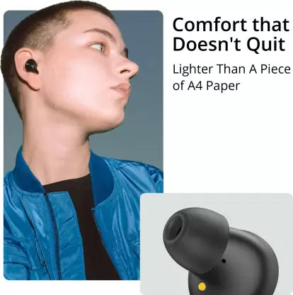 DIZO by realme TechLife GoPods D with Enviornment Noise Cancellation (ENC) Bluetooth Headset (Black, True Wireless) DIZO by realme TechLife GoPods D with Enviornment Noise Cancellation (ENC) Bluetooth Headset (Black, True Wireless)